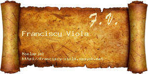 Franciscy Viola névjegykártya